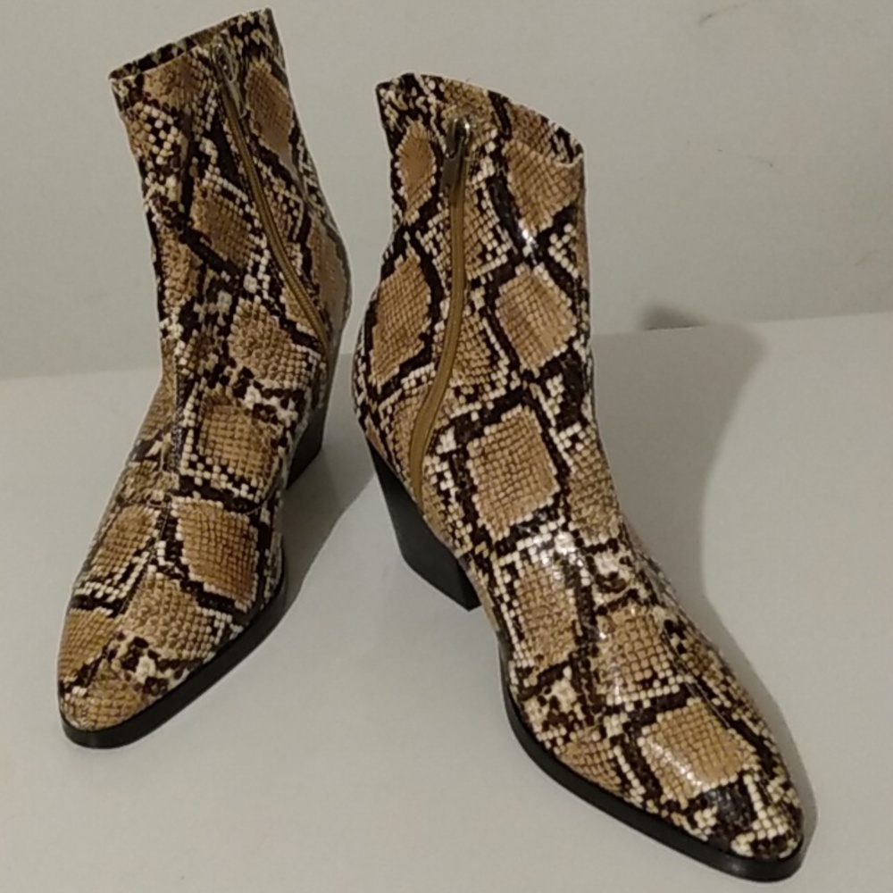 Snake Skin Ankle Boots